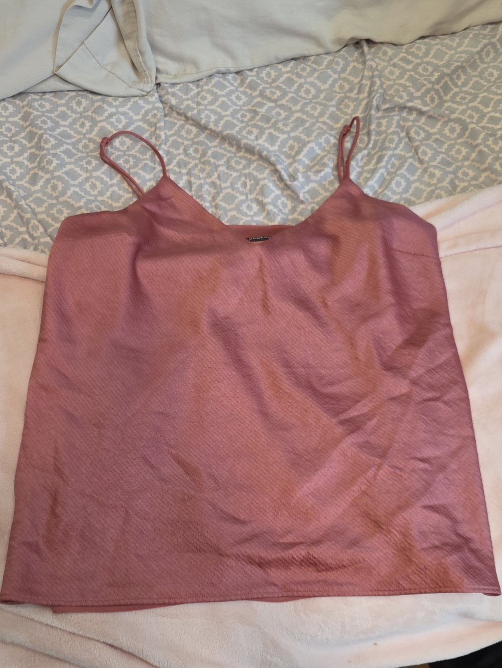 Express Dusty Rose Spaghetti Strap Satin Cami